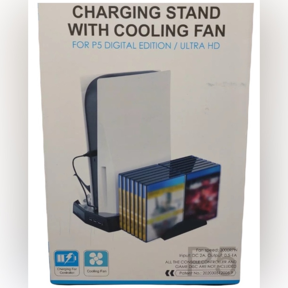 PS5 charging stand with cooling fan -New in box